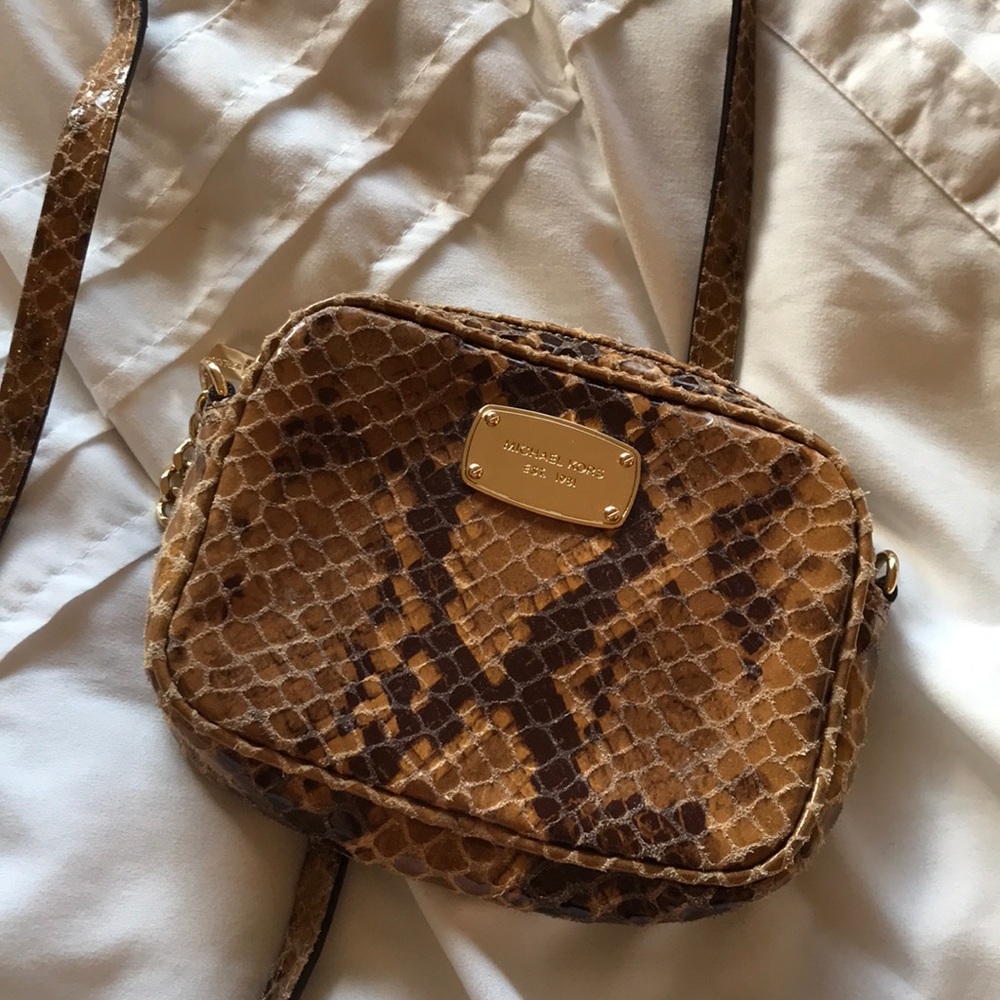 Michael Kors snakeskin crossbody bag